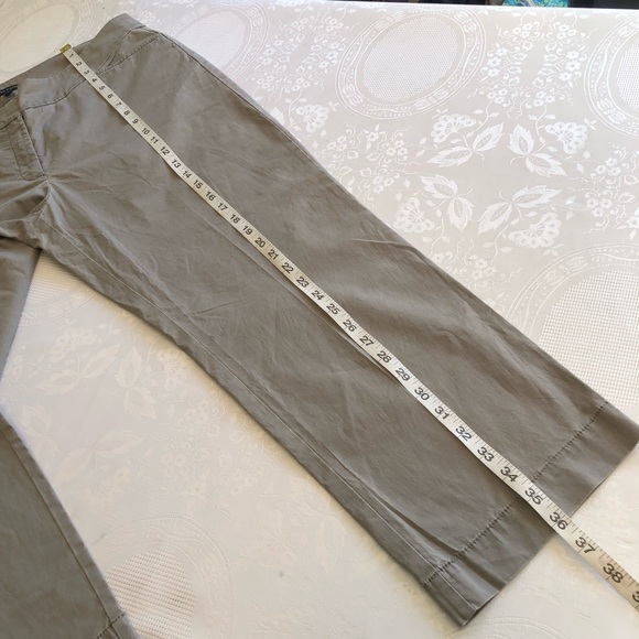 Eileen Fisher Chino Tan/Khaki Cropped Capri Straight Pants Women’s Size 12 - Picture 14 of 15